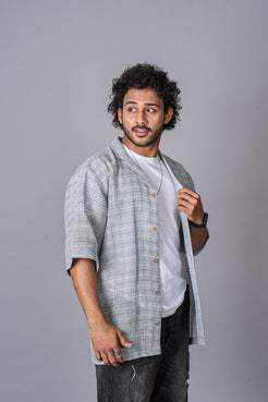 Stone Grey Jute Shirt - Mens