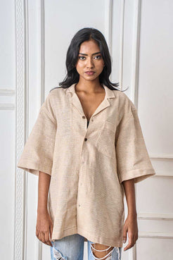 Sutra, Chatai Textured Jute Shirt