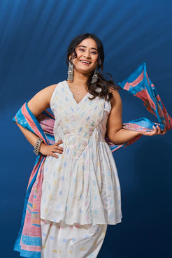 Sahaj, Off-white dhoti set 
