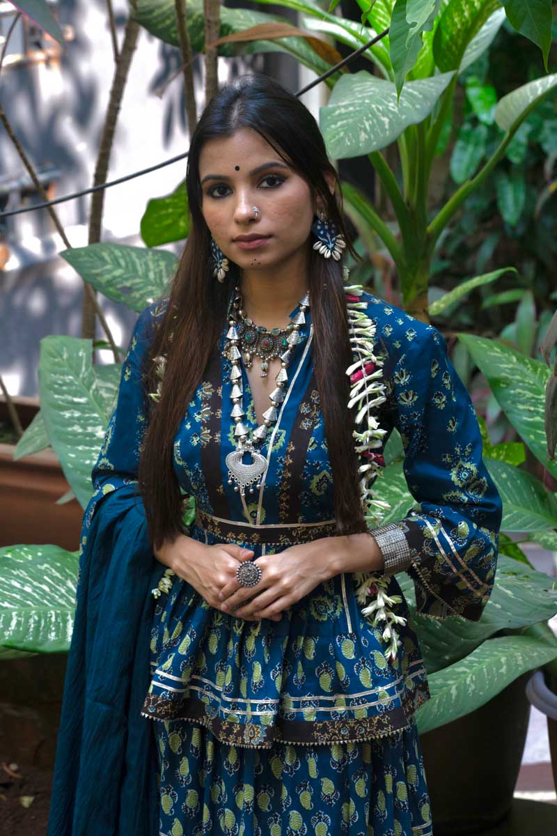 Payal, a blue long kurti