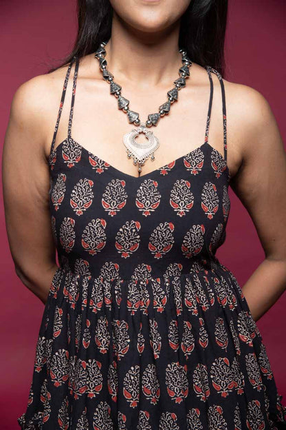 Strappy Tiered Dress - Close Up
